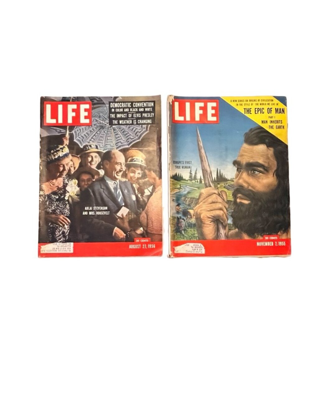 Vintage LIFE Magazine Lot 1955 1956 Elvis Presley Ads Marlboro Coke Lucky Strike